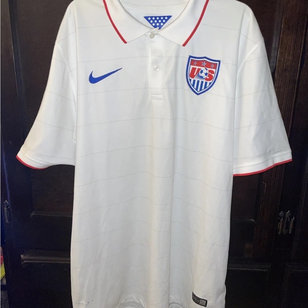 Nike Dri-Fit USA US Soccer USMNT 2014 World Cup Jersey Sz XL 578019 105 Polo